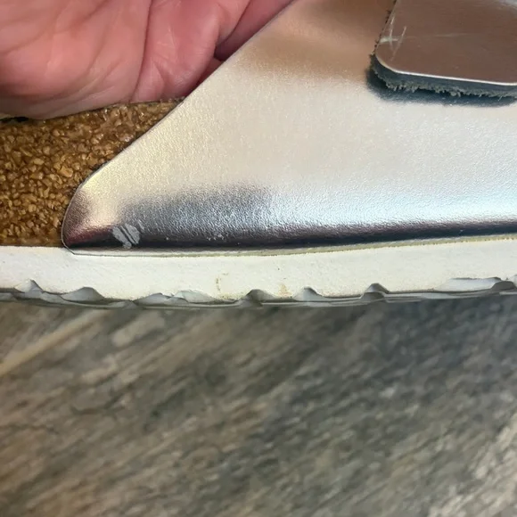 Birkenstock Arizona Soft Footbed, Silver, EU 39/US 8 normcore minimalist boho - Picture 9 of 16
